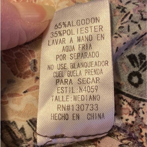 Umgee Bohemian Dress Women's Size M Embroidery Colorful Mini 3/4 Sleeves Crochet - Picture 12 of 12